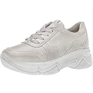 Paul Green Blend Lace Up Sneaker White Gray Size 7 NIB